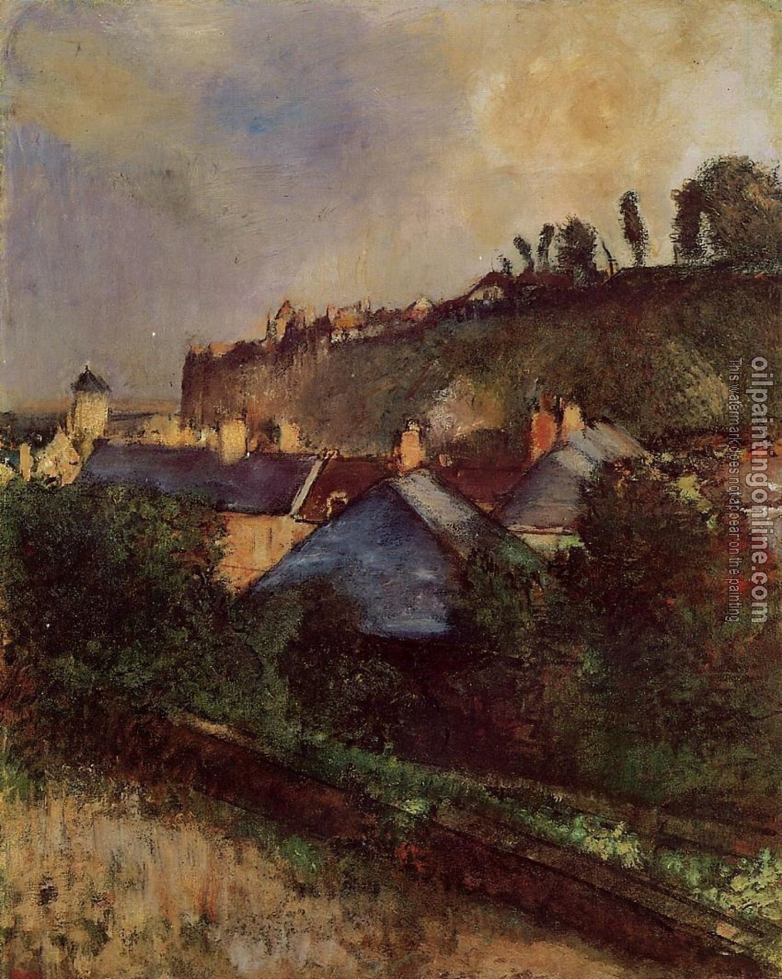 Degas, Edgar - Houses at the Foot of a Cliff at Saint Valery sur Somme